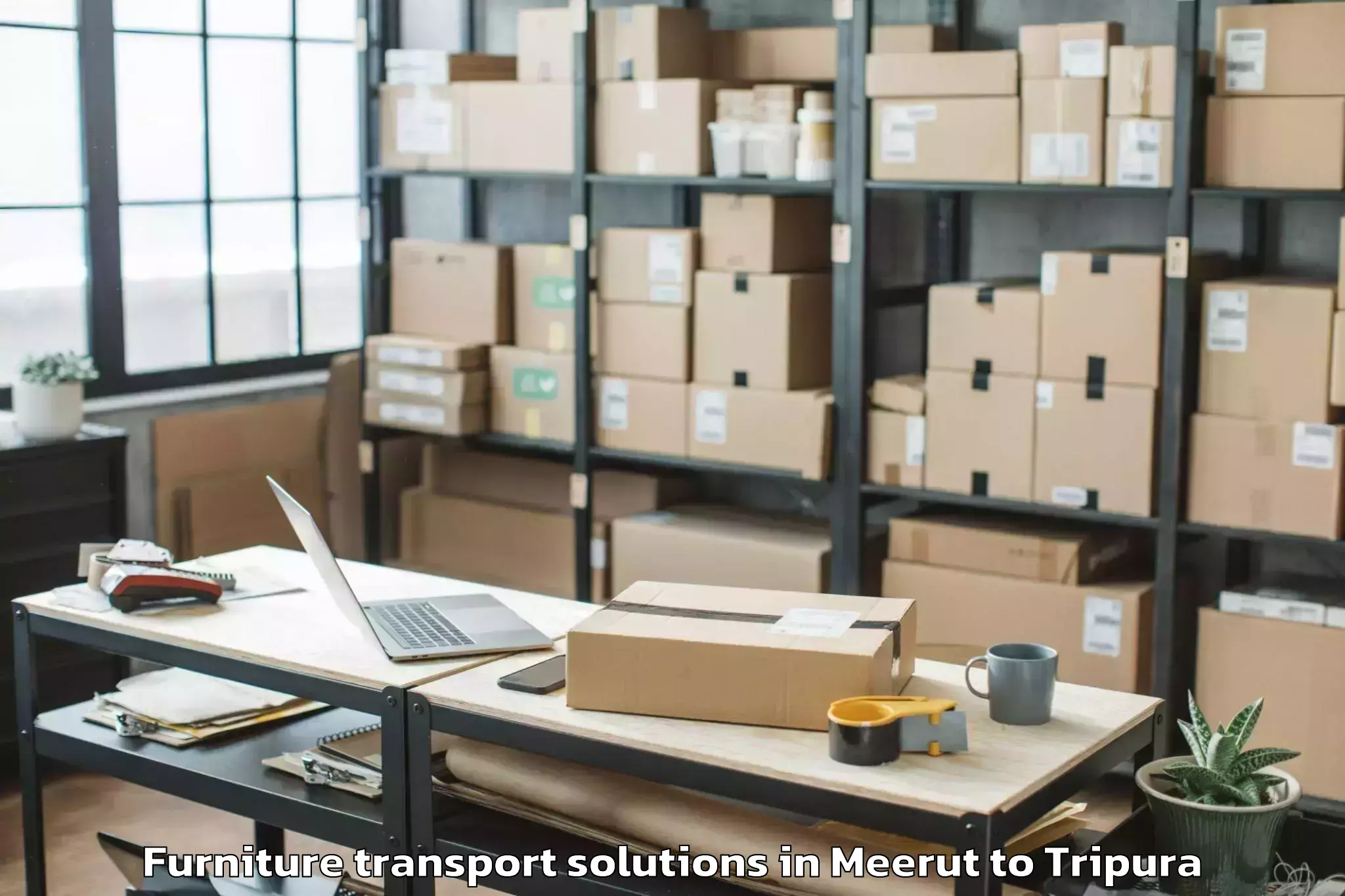 Meerut to Melaghar Furniture Transport Solutions